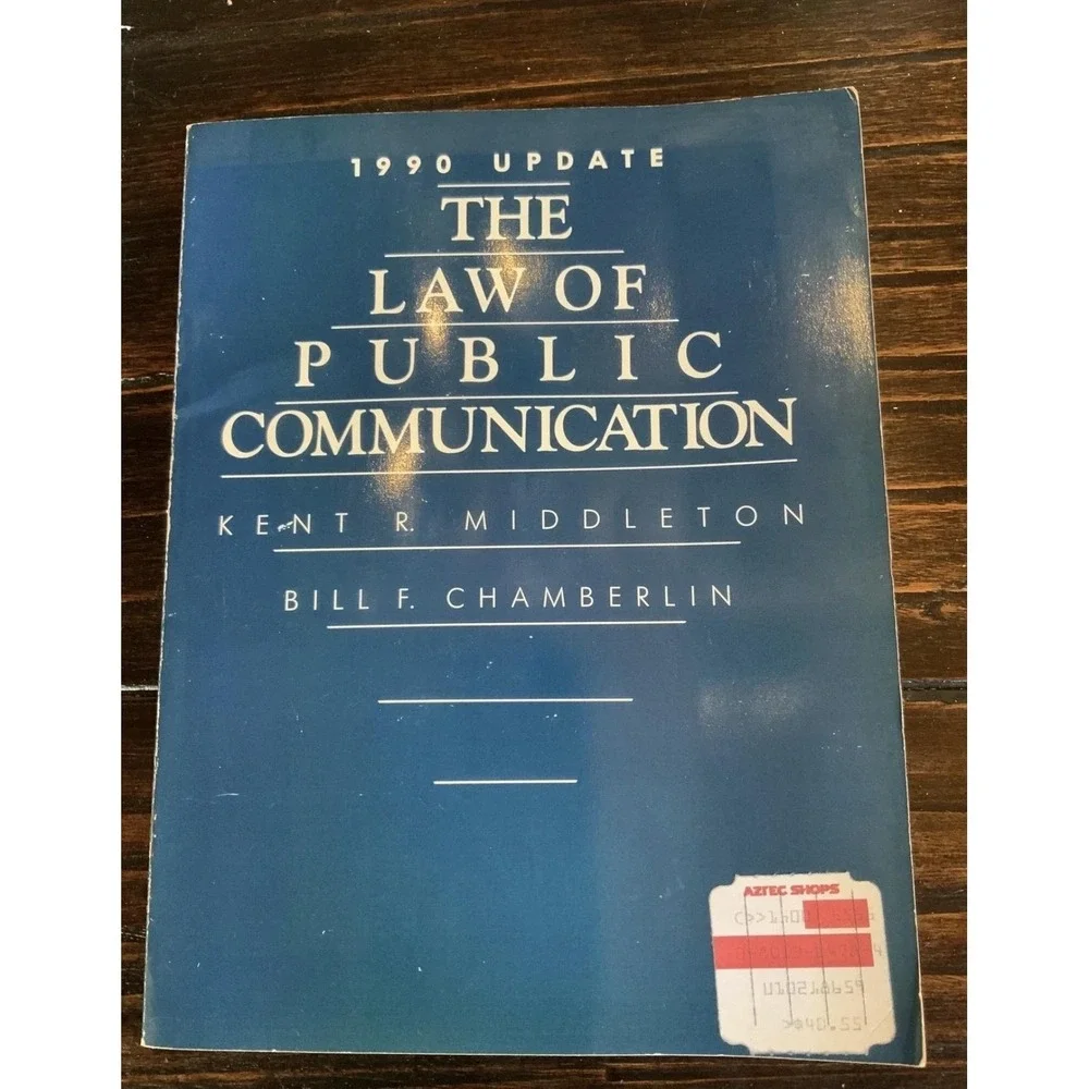 The Law Of Public Communication 1990 Update Middleton Longman Softcover Textbook